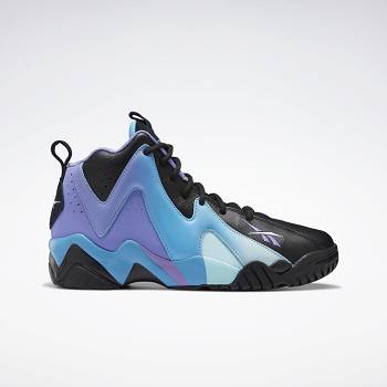 Reebok Kamikaze II Mid Cierne / Modre - Panske Basketbalove Tenisky